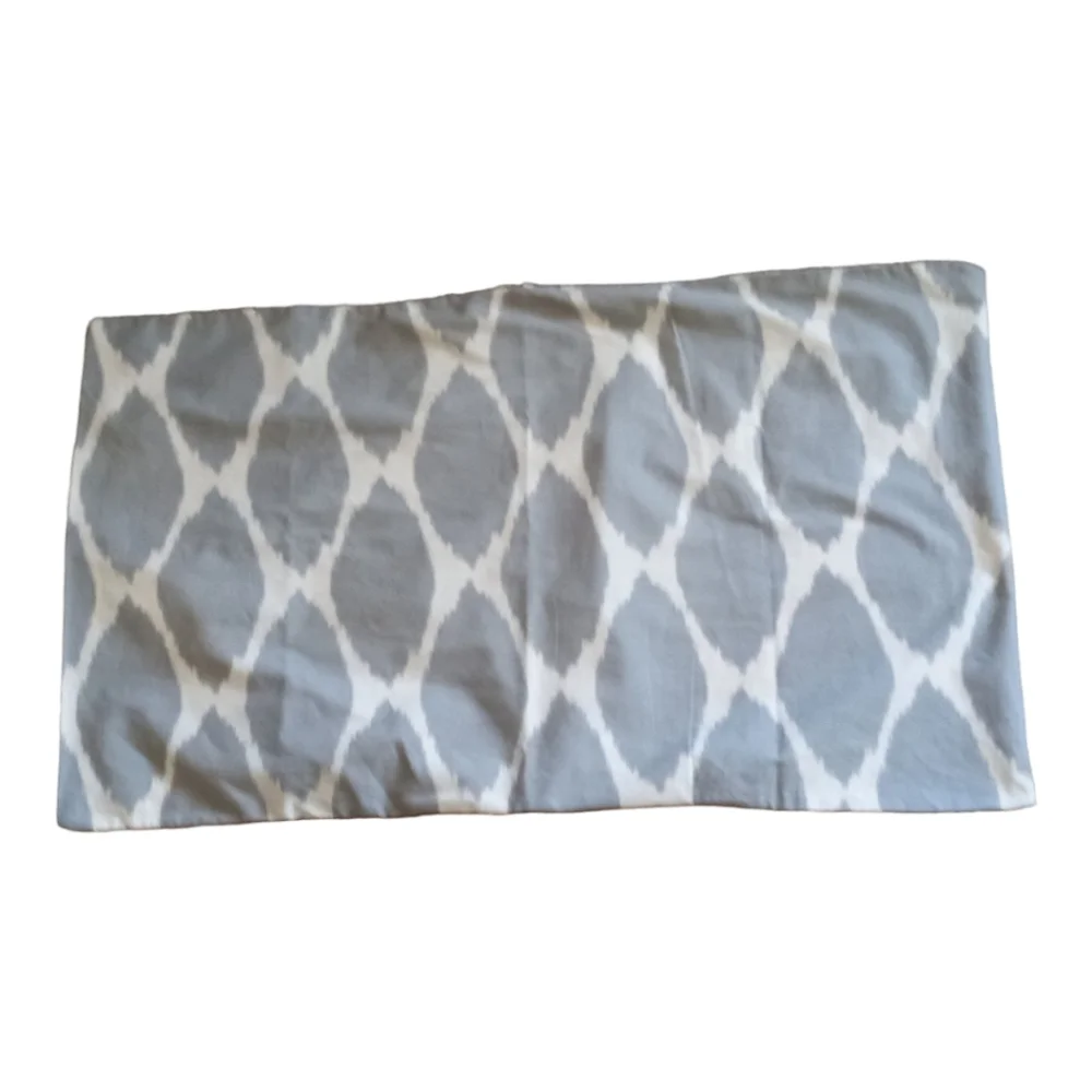 West Elm King Pillow Sham Case Gray White 34
